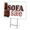 Signmission Sofa Sale Yard Sign & Stake outdoor plastic coroplast window, C-1216 Sofa Sale C-1216 Sofa Sale - alternate 1